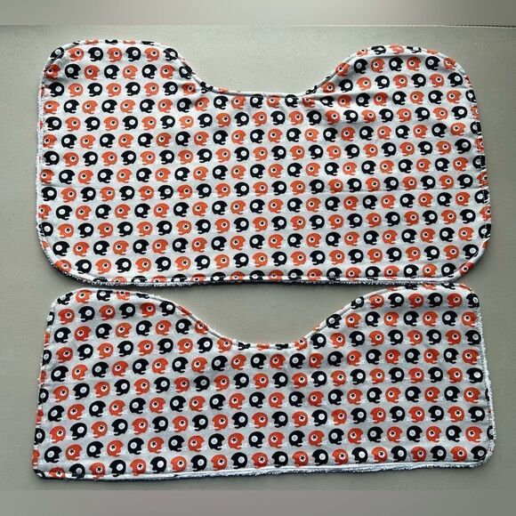 🌟B1G1 free Handmade football helmet Burp cloth set - Picture 1 of 2